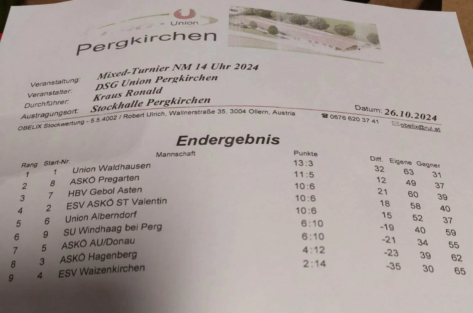 26.10. DSG Union Pergkirchen mixed