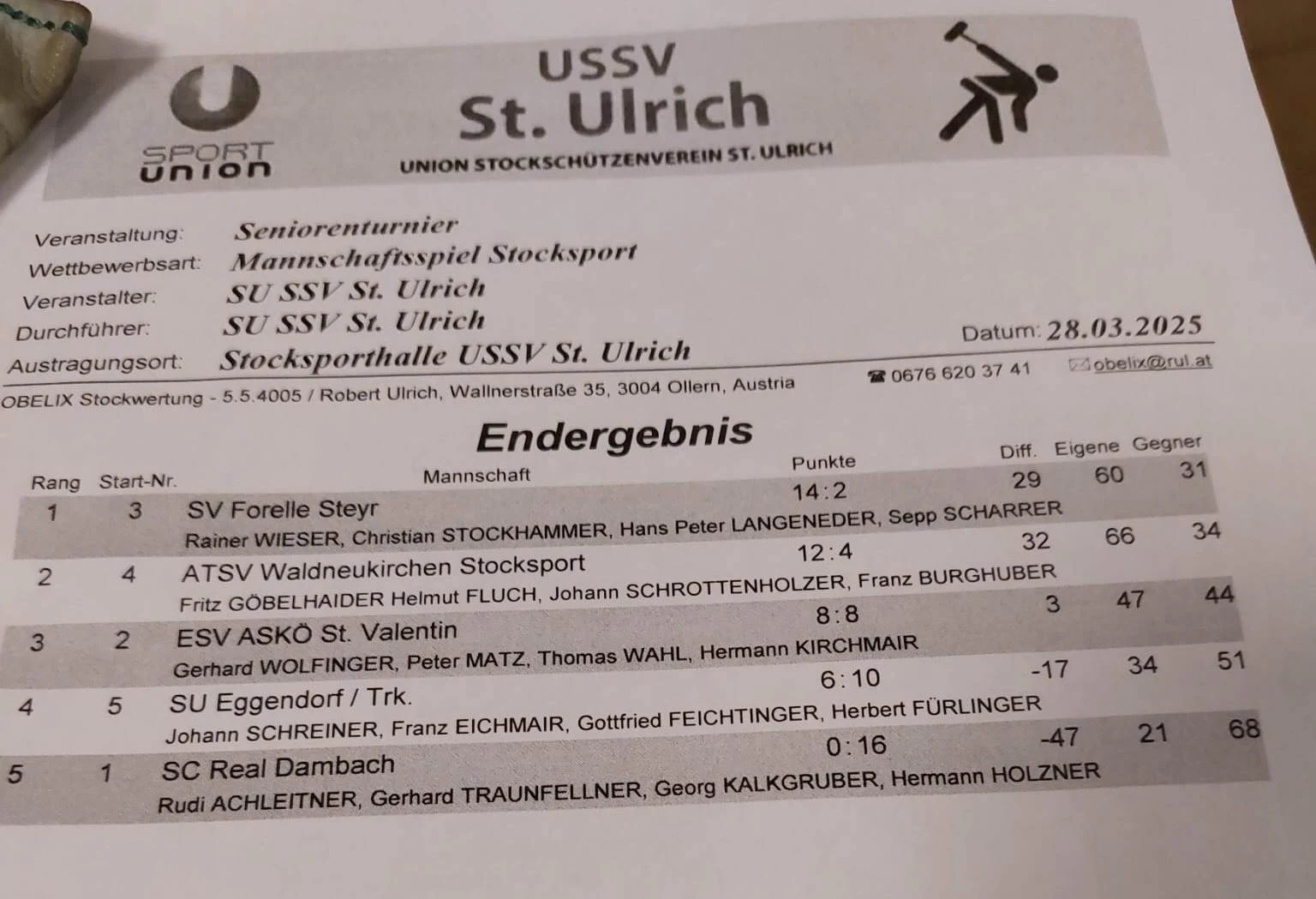 28.03. St. Ulrich Seniorenturnier