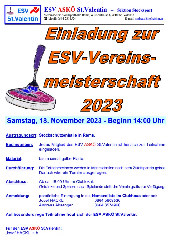 Vereinsmeisterschaft